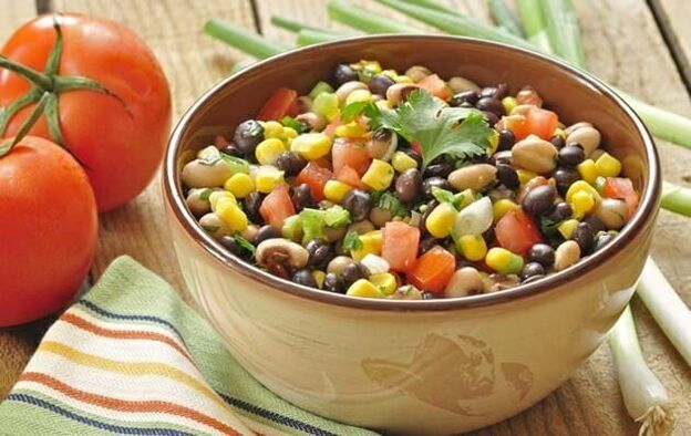 Dietary vegetable salad can be included in the menu to lose weight with proper nutrition
